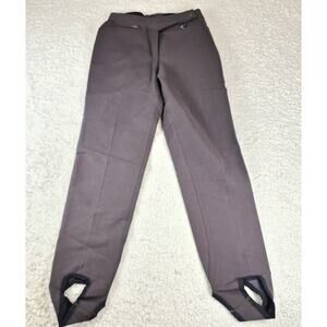 Obermeyer Pants Womens 8R Brown Wool Blend Stretch Stirrup Ski Snow Softshell